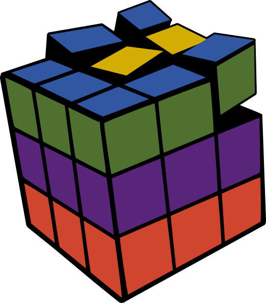 Rubiks Cube Vector Png Clipart (522x594), Png Download