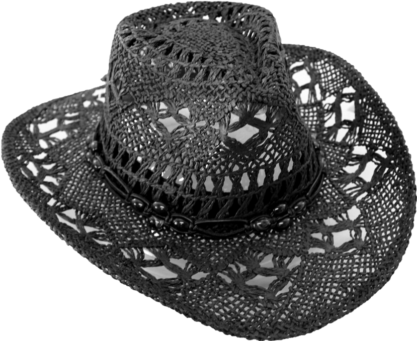Oc Special Straw Hat In Black - Cowboy Hat Clipart (829x679), Png Download
