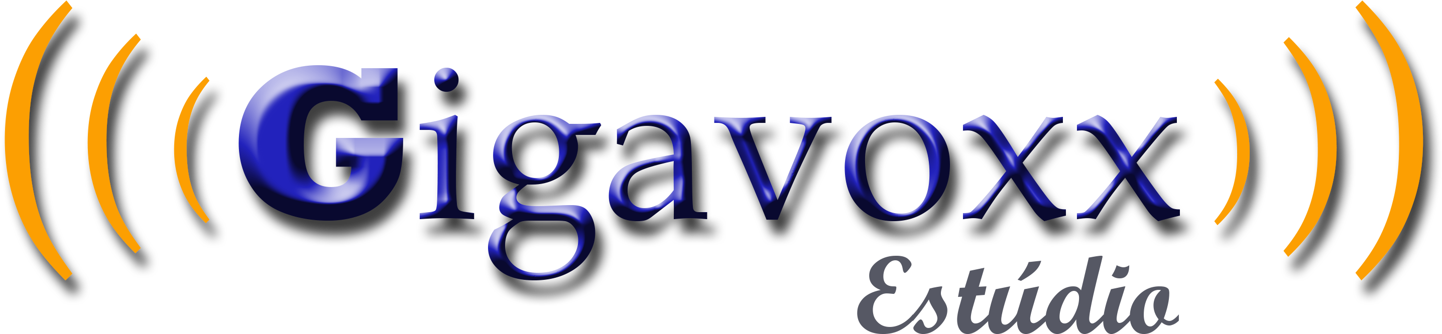 Logo Gigavoxx Original Branco - Calligraphy Clipart (3024x793), Png Download