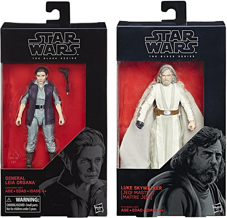 Luke Skywalker & General Leia Organa Star Wars Episode - Star Wars Black Series 6 Inch Luke Skywalker Jedi Master Clipart (800x757), Png Download