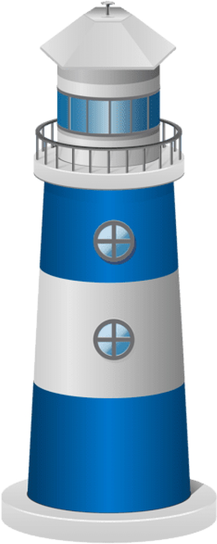 Free Png Download Lighthouse Blue Clipart Png Photo - Lighthouse Clipart Blue Transparent Png (480x1125), Png Download