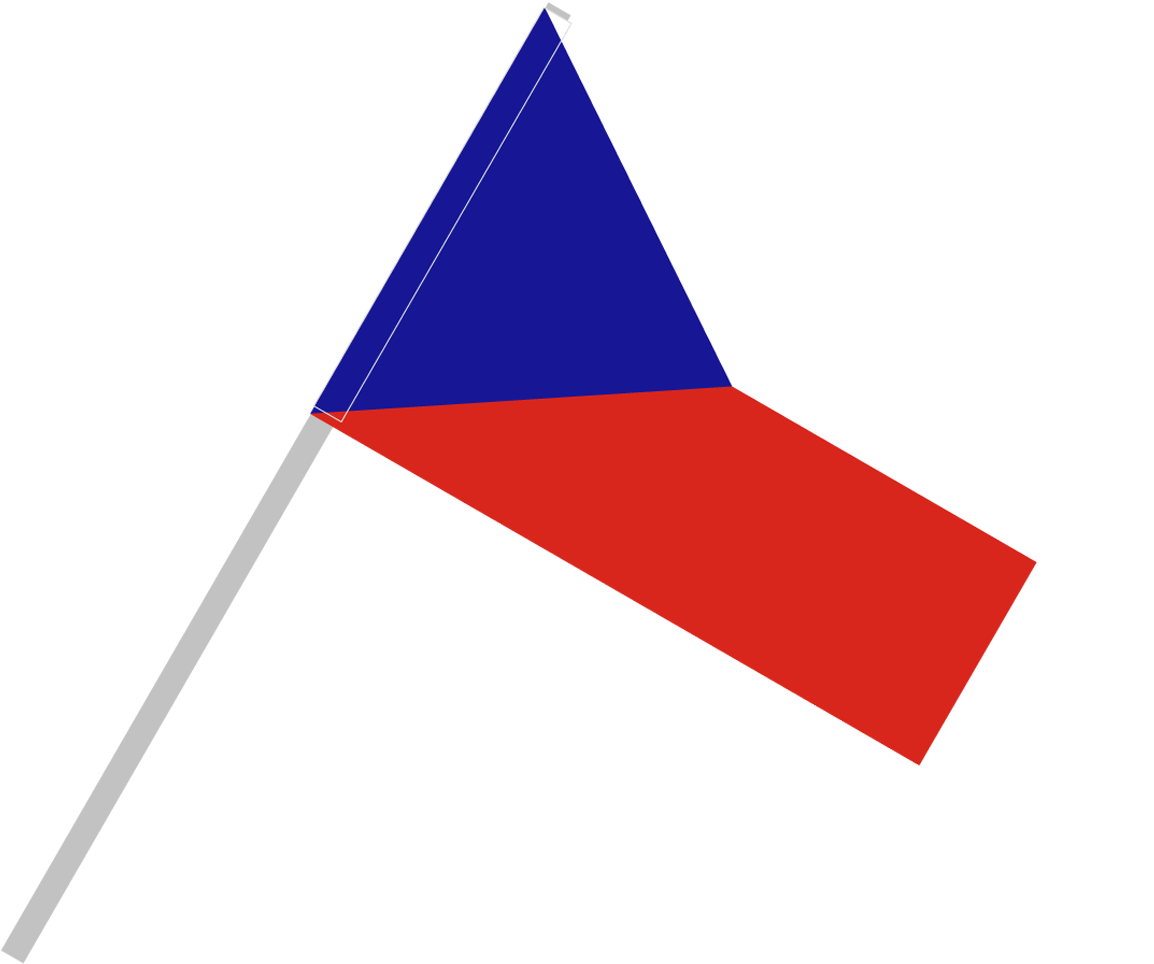Flag With Flagpole Tunnel - Czech Republic Flag Png Clipart (1181x1181), Png Download