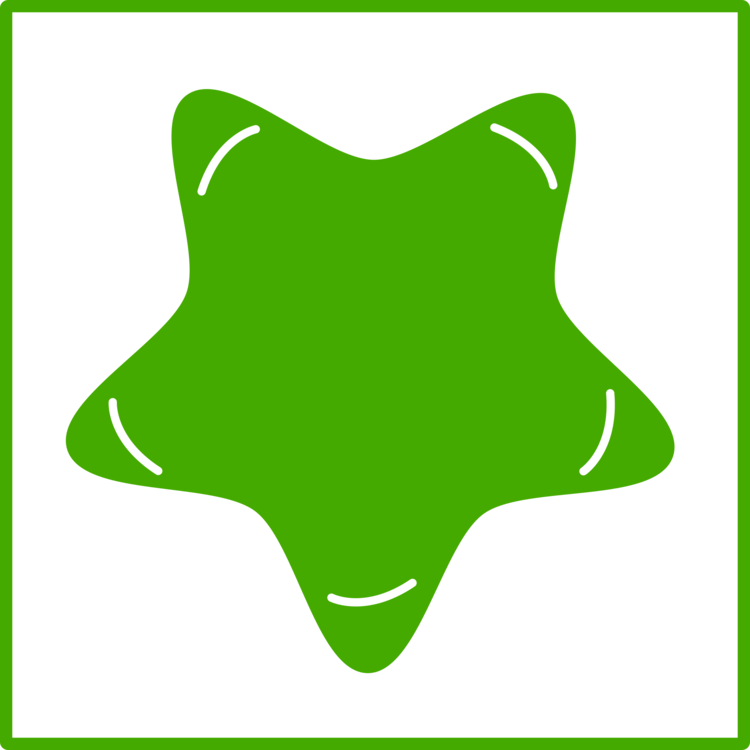 Computer Icons Green Star Symbol Clipart (750x750), Png Download