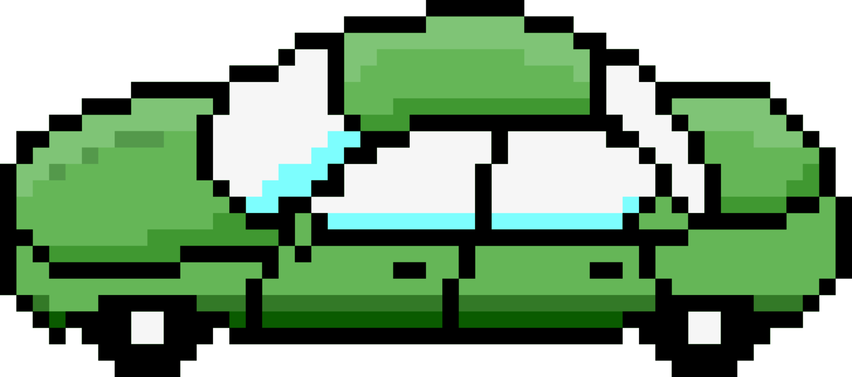 Pixel Car Racer Pixel Art Vehicle Insurance - Car 8 Bit Png Clipart (1695x750), Png Download