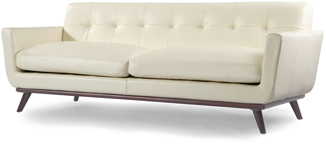 Modern Sofa Png Free Download - White Mid Century Modern Sofa Clipart (1280x665), Png Download