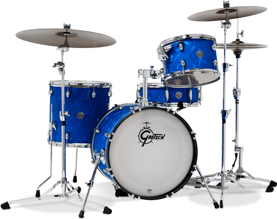 New Finishes From Gretsch, Cymbal Prepack From Zildjian, - Gretsch Catalina Club Blue Satin Flame Clipart (768x580), Png Download