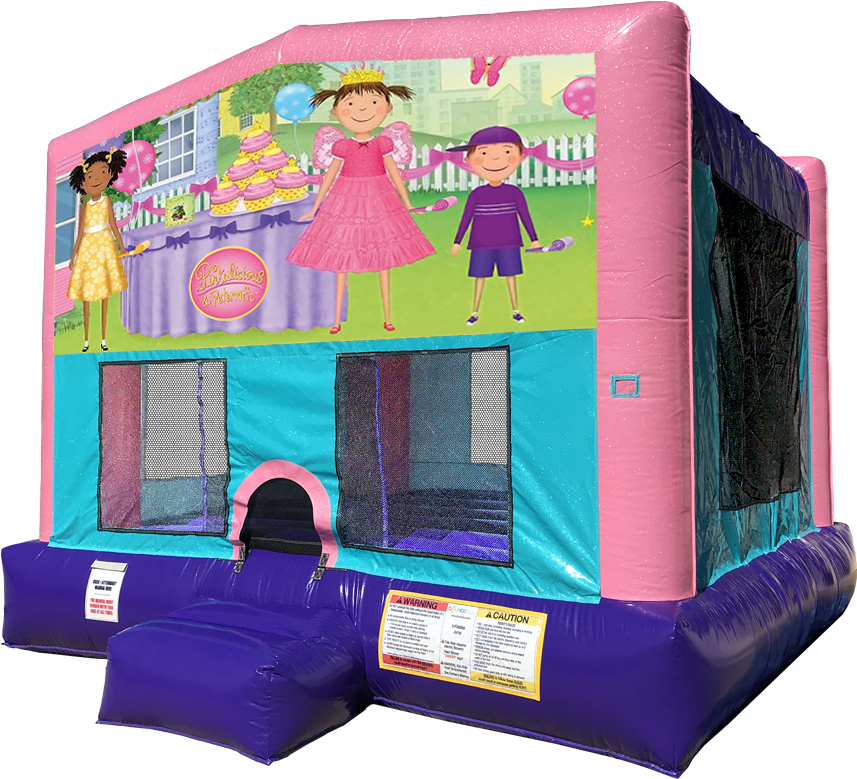 Pinkalicous Sparkly Pink Bounce House Rentals In Austin Clipart (864x792), Png Download