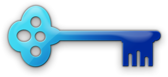 Blue Key Icon Png Clipart (640x480), Png Download