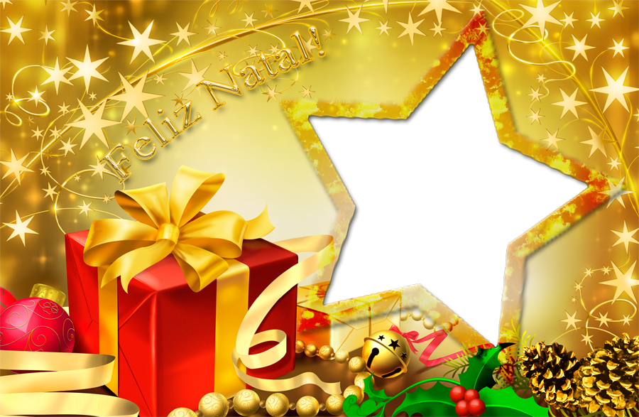 Moldura Estrela De Natal Clipart (900x587), Png Download