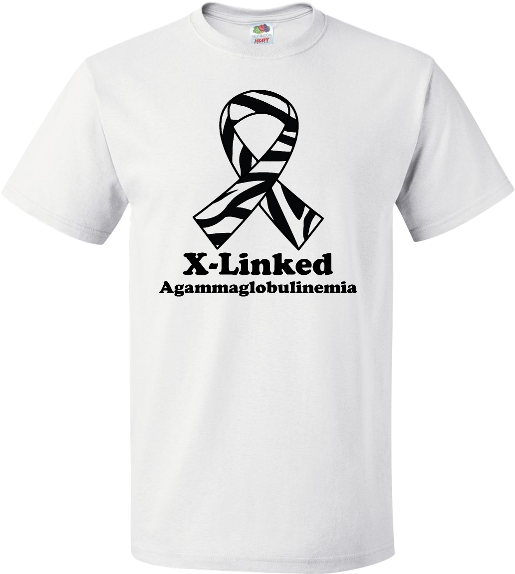 X Linked Agammaglobulinemia Zebra Ribbon Awareness - Bts Logo T Shirt Clipart (1200x1200), Png Download