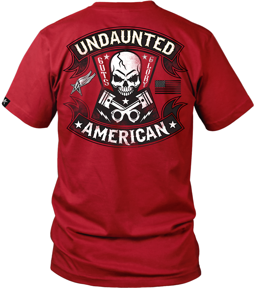 Undaunted Biker Style - T-shirt Clipart (1200x1528), Png Download