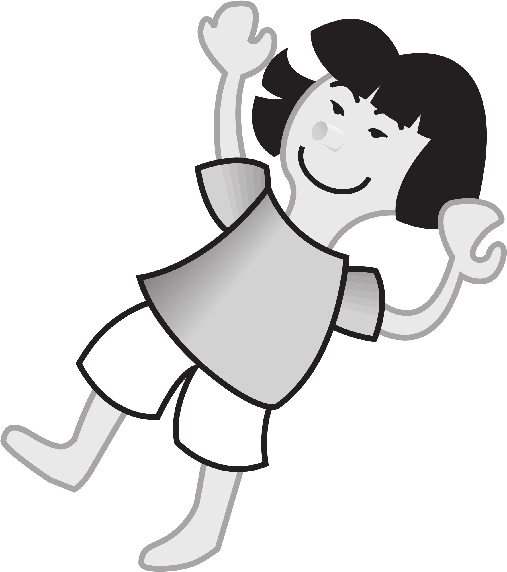 This Free Icons Png Design Of Asian Girl Falling Clipart (2128x2400), Png Download
