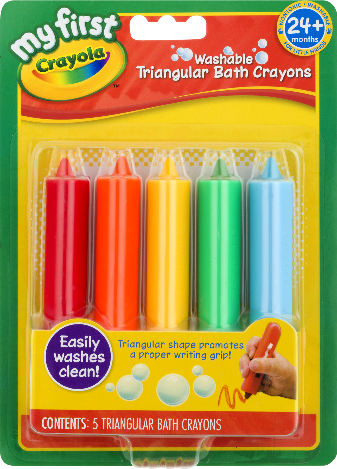 1800 X 1800 0 - My First Crayola Washable Triangular Bath Crayons Clipart (1800x1800), Png Download