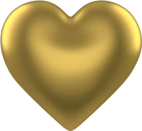 Gold Heart Clipart - Transparent Background Gold Heart Png (640x480), Png Download