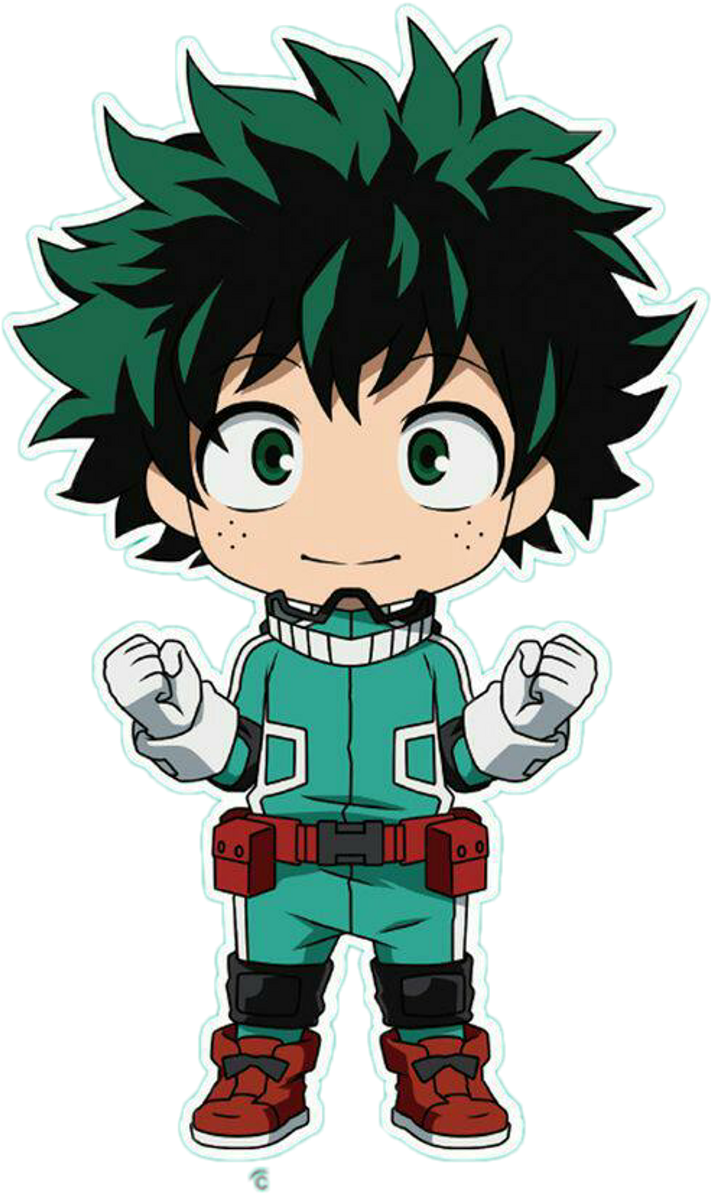 Midoriya Sticker - Deku Bnha Clipart (1024x1270), Png Download