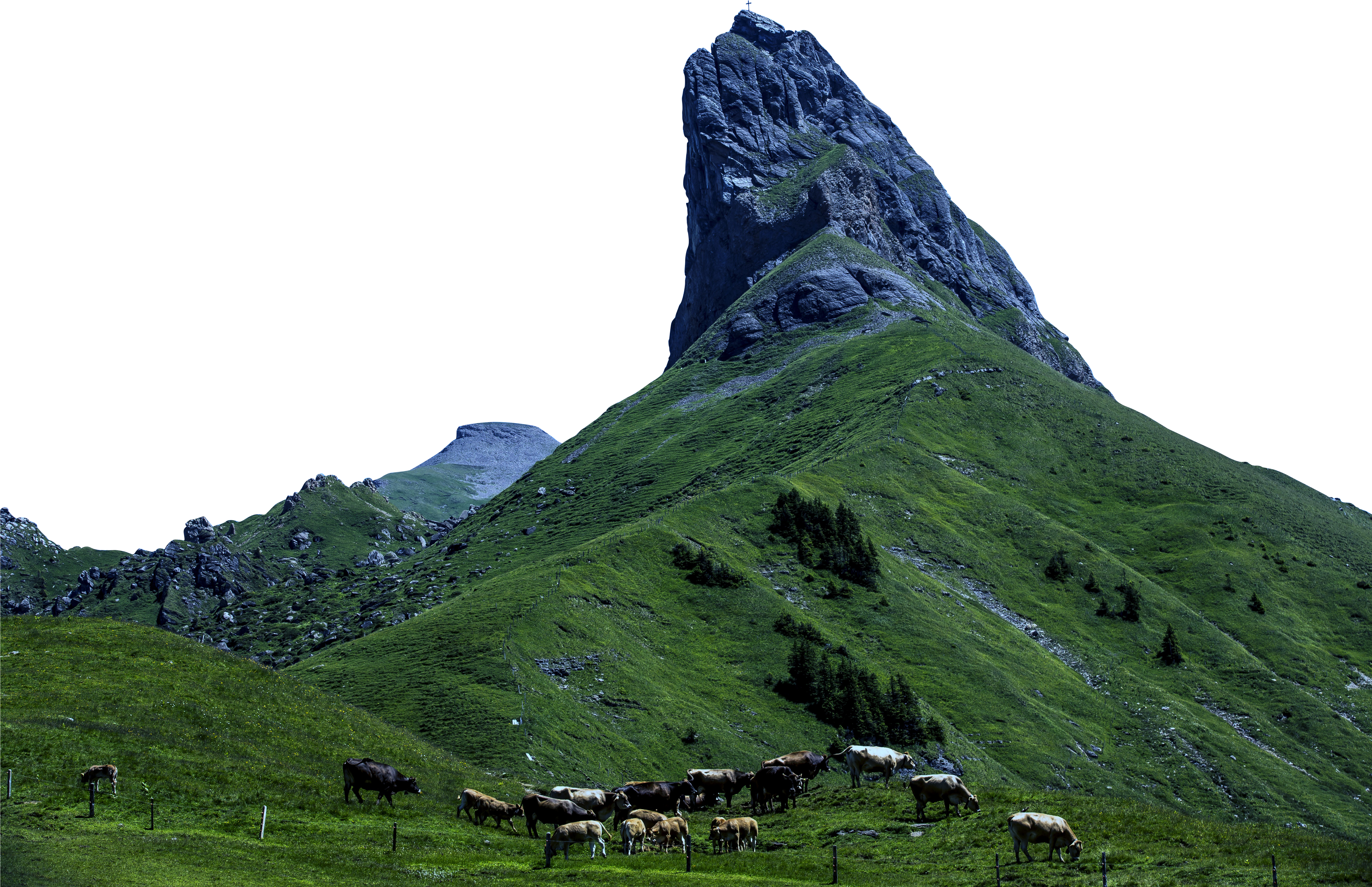 Mountain And Landscape View Clipart (5760x3840), Png Download