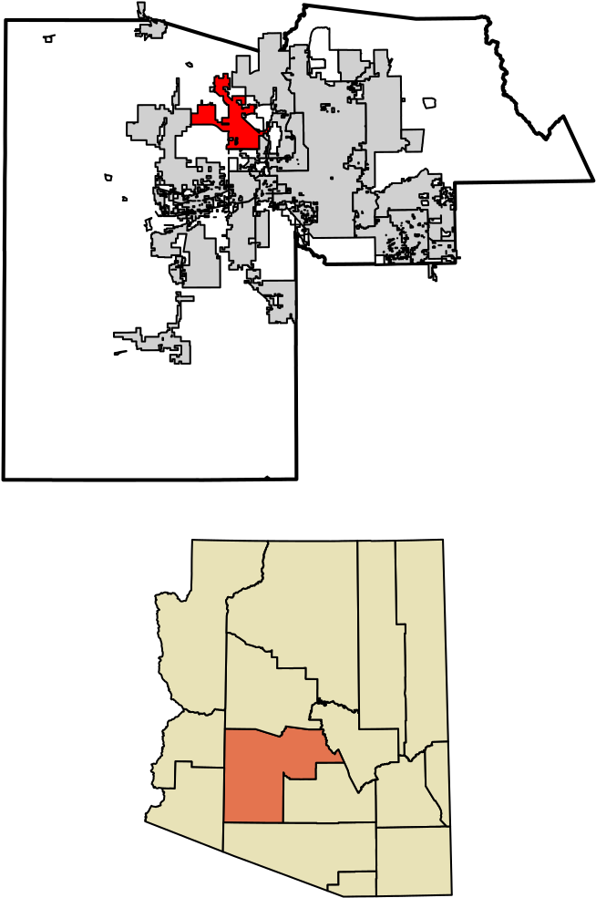 Maricopa County Arizona Incorporated And Unincorporated - Arizona Clipart (693x1023), Png Download