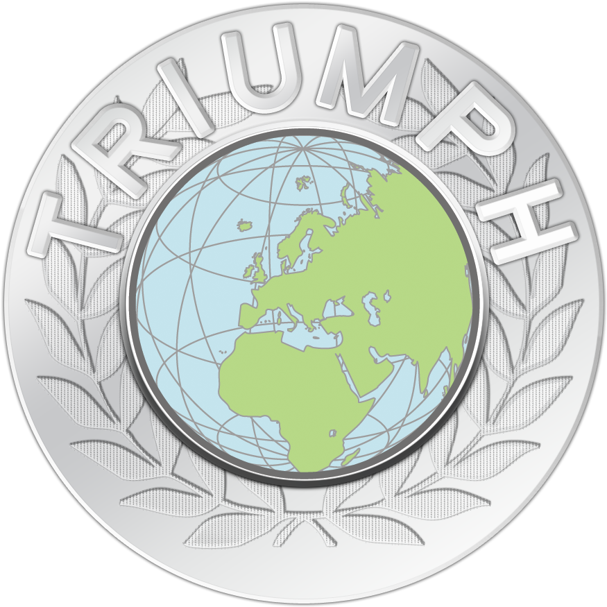 New Triumph Globe And Laurel Wreath Logo Concept - Circle Clipart (1000x1000), Png Download