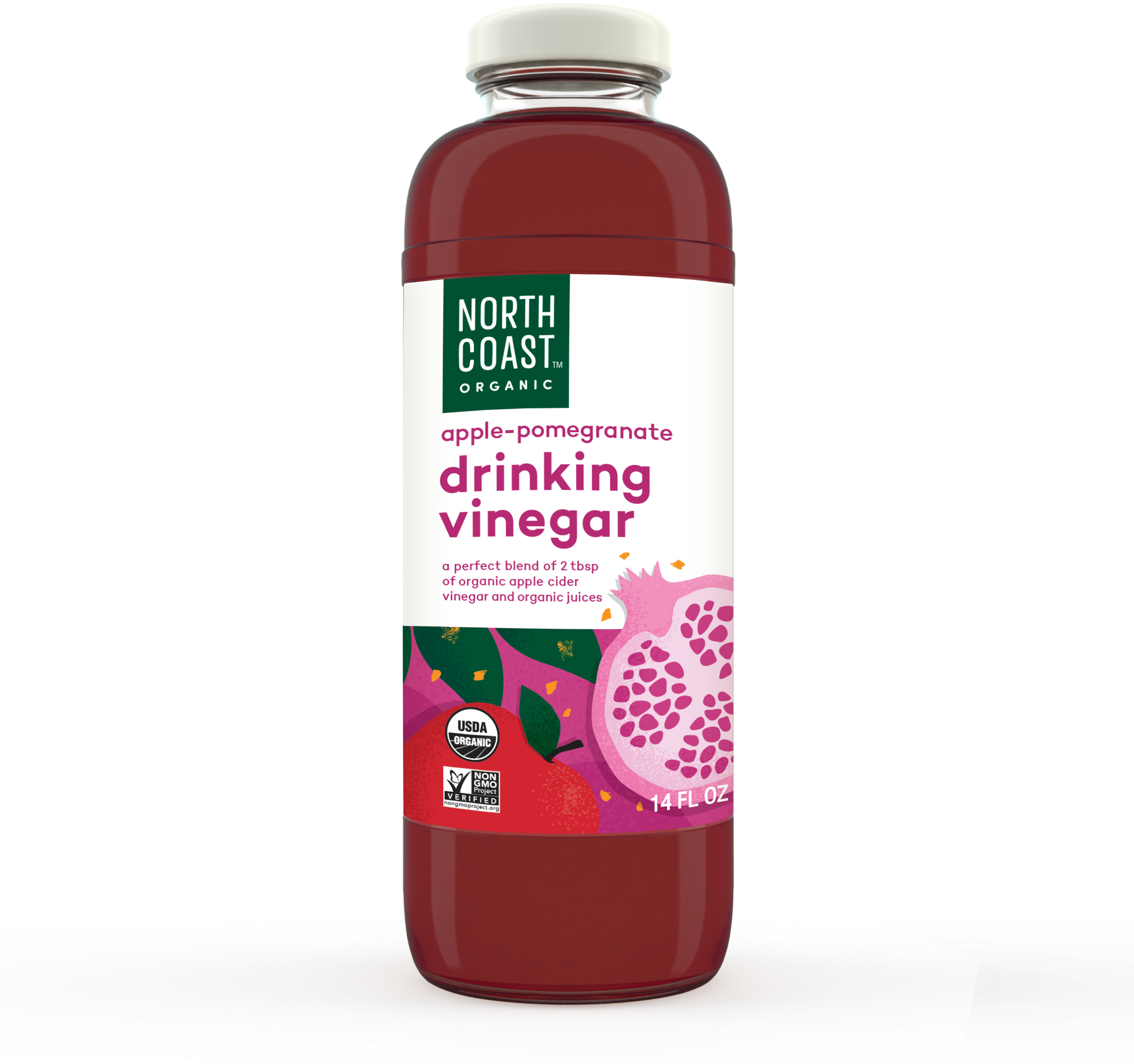 Organic Apple Pomegranate - Bottle Clipart (2500x2500), Png Download