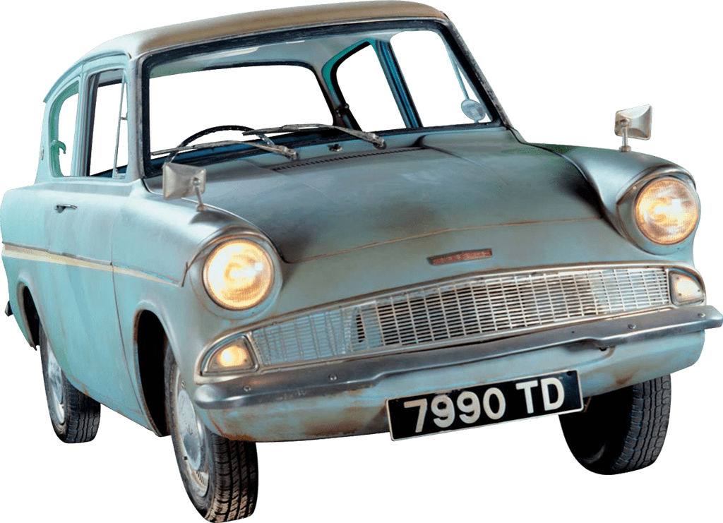 Harry Potter Flying Car Transparent Png - Harry Potter Flying Ford Anglia Clipart (1024x741), Png Download