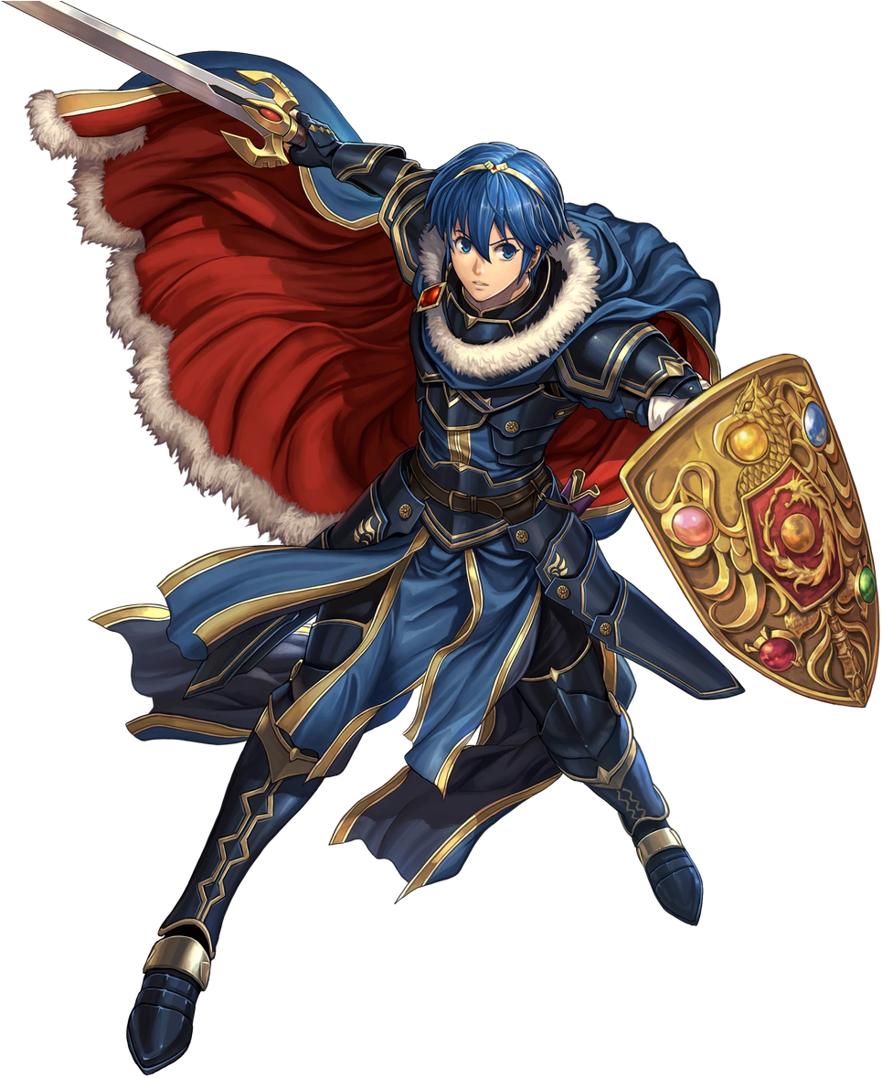 Feheroes News On Twitter - Fire Emblem Heroes Marth Clipart (1053x1200), Png Download