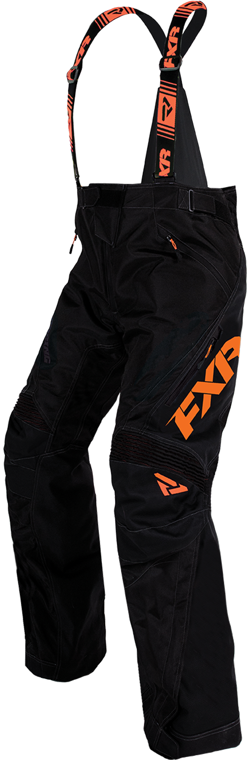 X System Fxr Snowmobile Pant Mens Black Orange - Mens Black And Red Snow Pants Clipart (500x1535), Png Download