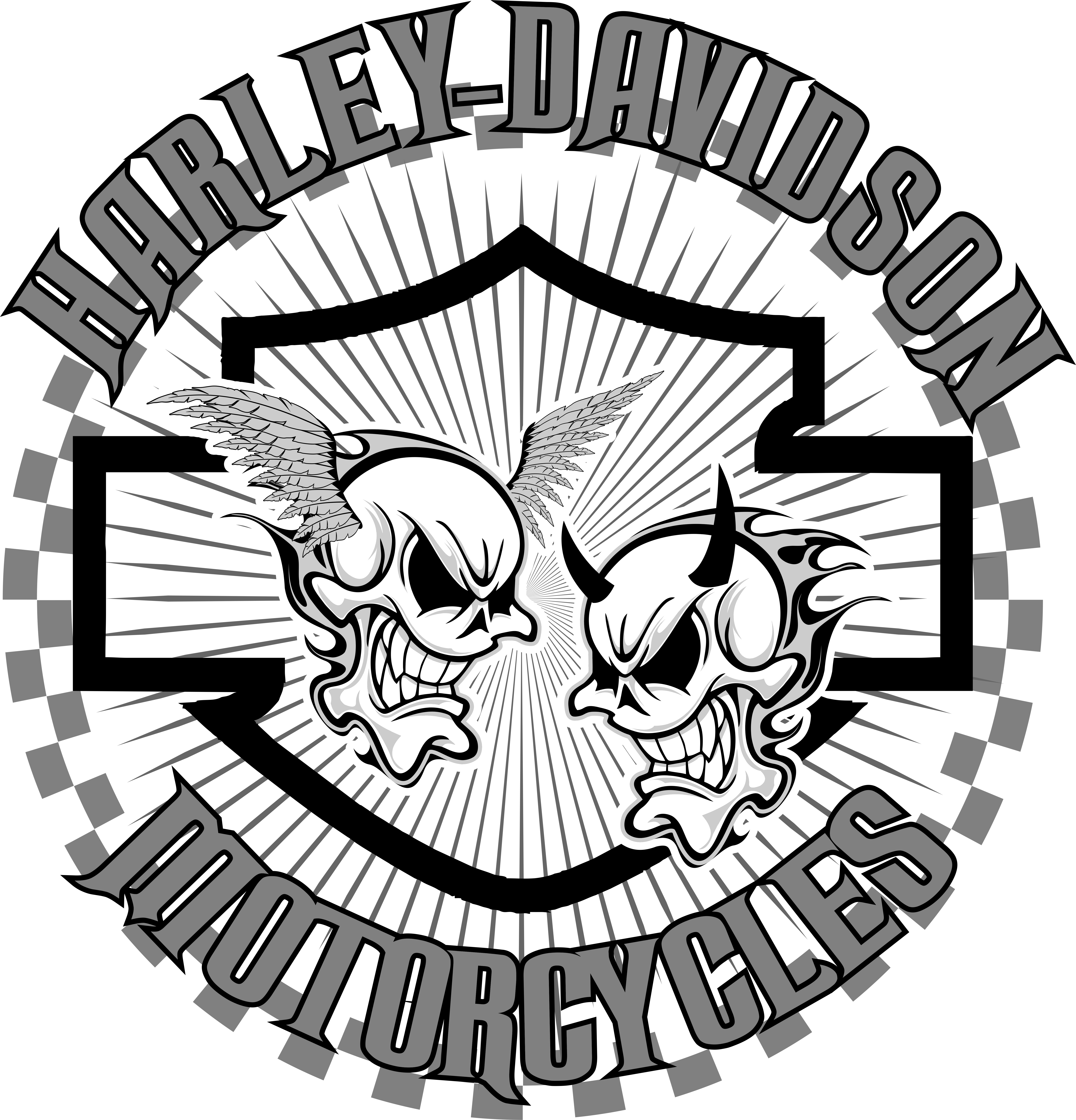 Harley Davidson Clipart - Png Download (6915x7197), Png Download