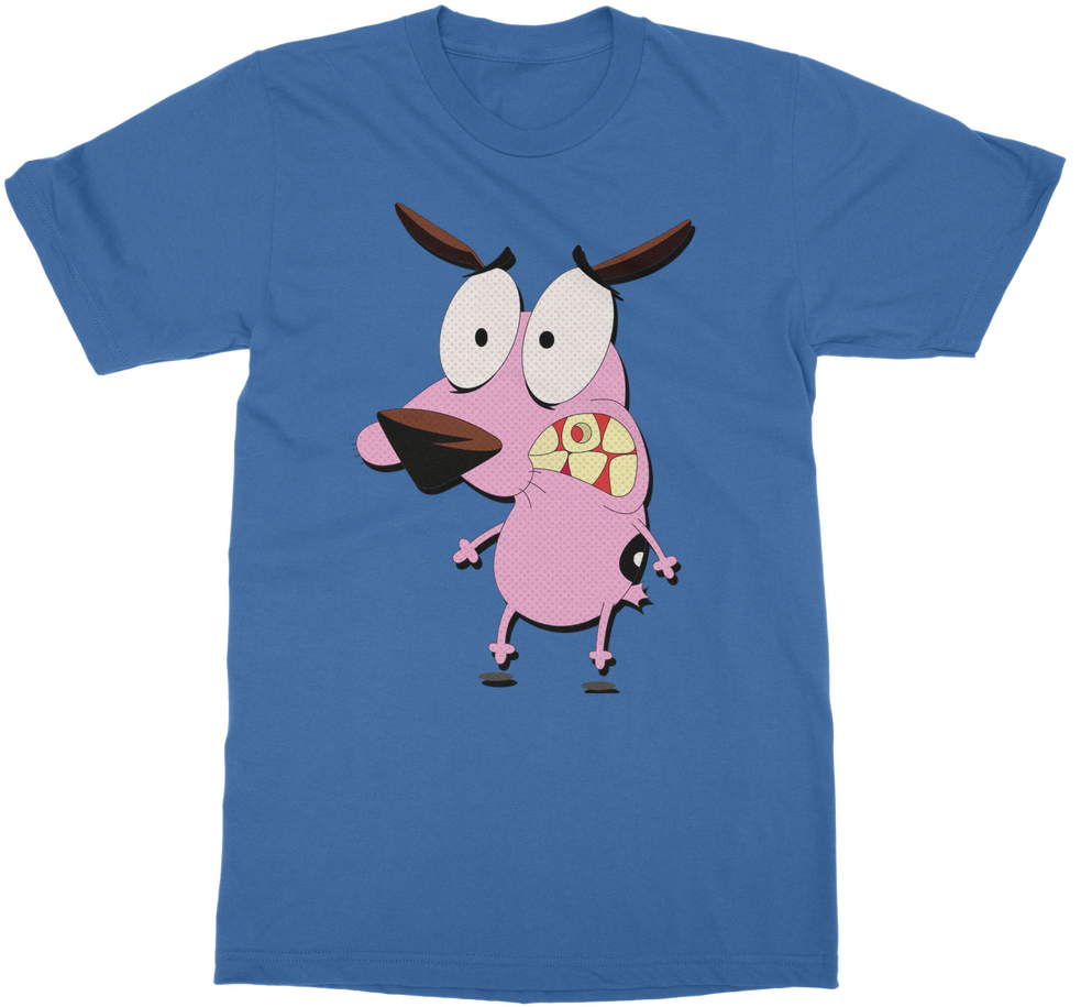 Courage The Cowardly Dog Classic Adult T-shirt - T-shirt Clipart (1024x1024), Png Download