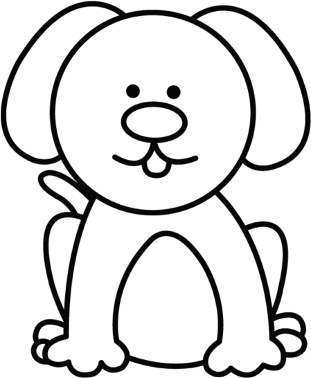 Dog Drawing - Easy Dog Cartoon Drawing Clipart (576x1024), Png Download