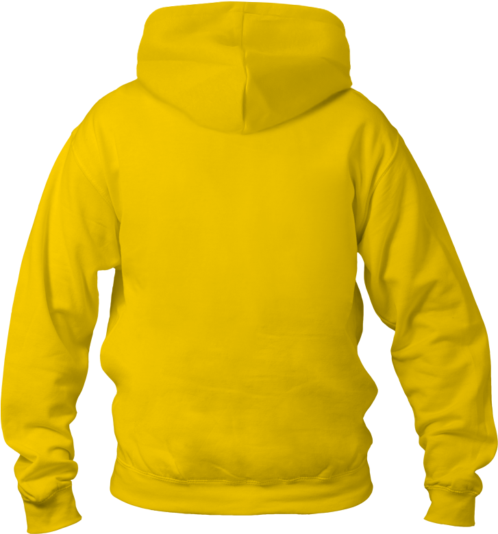 Hoodie Yellow Back - Hoodie Clipart - Large Size Png Image - PikPng