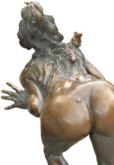 The Witch Butt Po Ass Bronze Figure From The Rear - Ass Po Clipart (480x720), Png Download