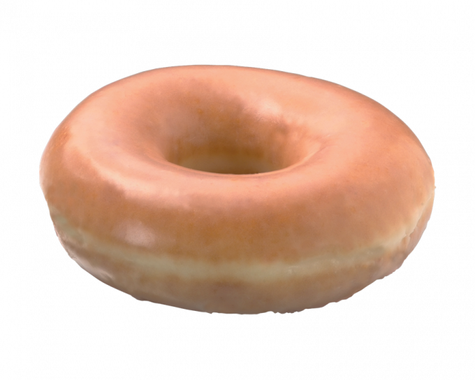 Png Black And White Download Donuts Transparent Krispy - Glazed Krispy Kreme Donut Clipart (680x544), Png Download