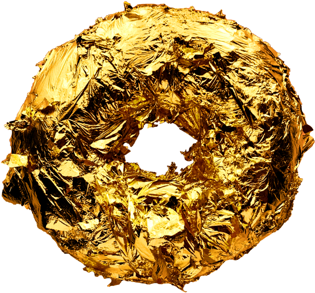 Gold Doughnut Clipart (640x640), Png Download