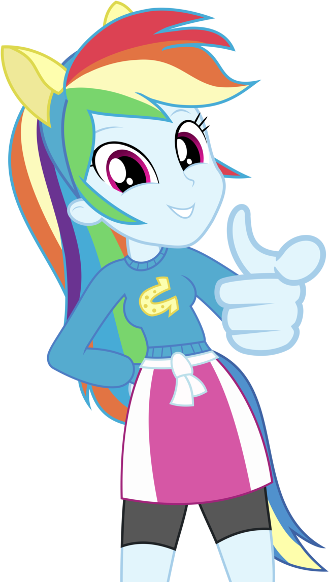 Rainbow Dash Pointing At You Vector By Greenmachine987 - My Little Pony Equestria Girls Rainbow Dash Deviantart Clipart (686x1165), Png Download