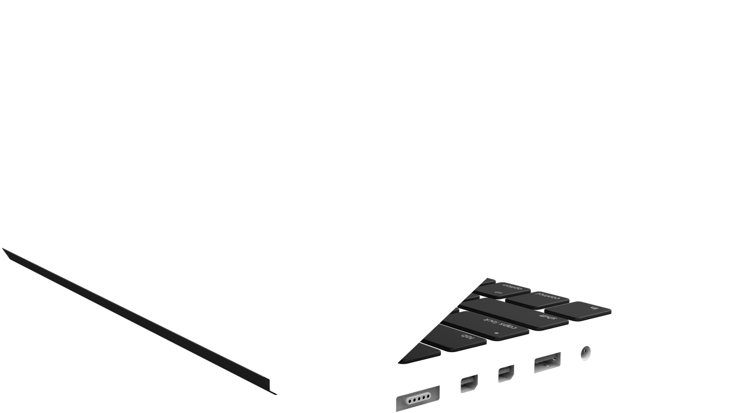 Macbook Pro 13 Inch Skin - Musical Keyboard Clipart (2000x1200), Png Download