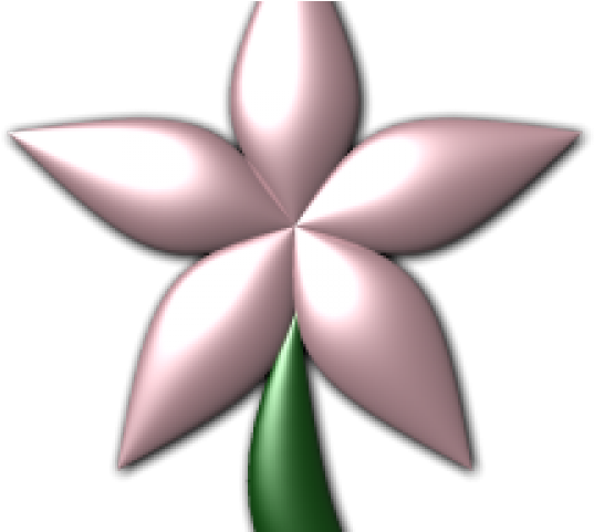 Pink Flower Clipart Five Petal Clipart - Png Download (640x480), Png Download