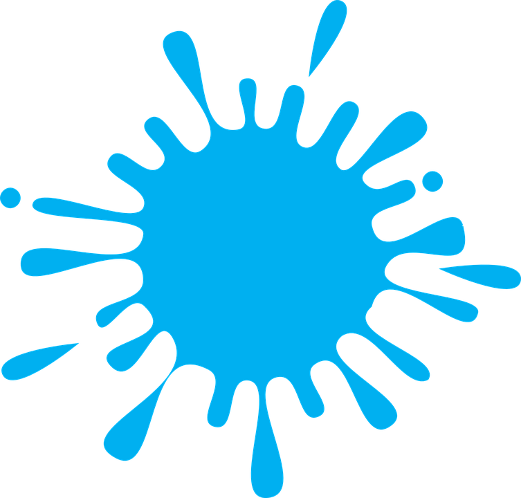 Paint Splatter Sky Blue Clipart (753x720), Png Download