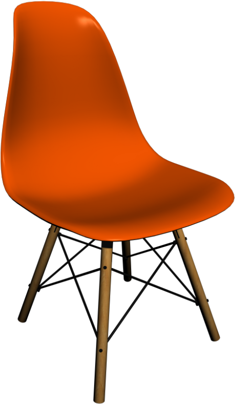 Eames Plastic Side Chair Dsw By Vitra - Modern Chair Top View Clipart (459x790), Png Download