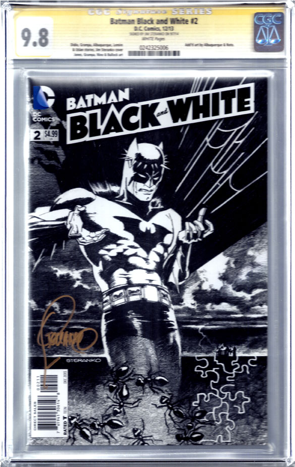 Batman Black And White Signed Comic Book - Batman Black And White #2 By Steranko Clipart (927x927), Png Download