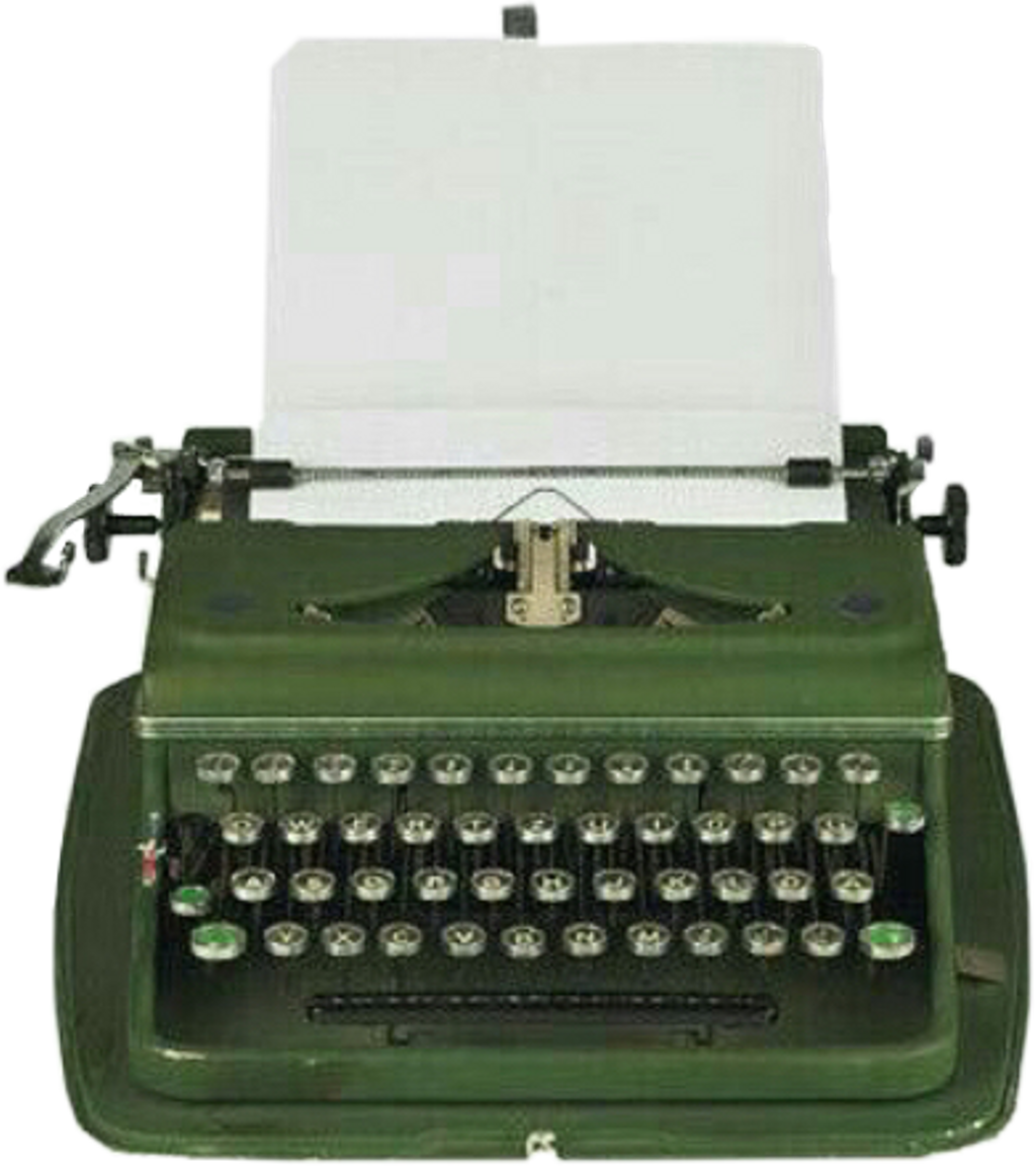 Typewriter Sticker - Aesthetic Moodboard Png Green Clipart (1024x1152), Png Download