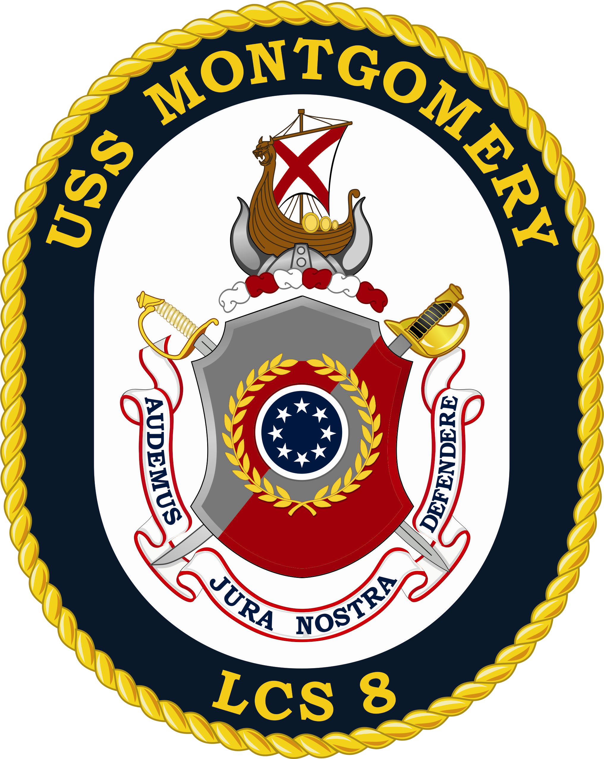 Uss Montgomery Lcs-8 Crest - Battle Of Bunker Hill Symbol Clipart (2032x2556), Png Download