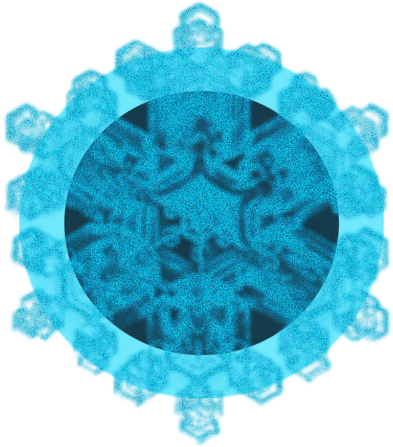 Blue Black Crystal Ice Flower Snowflake Png And Psd - Blue Clipart (2000x2000), Png Download