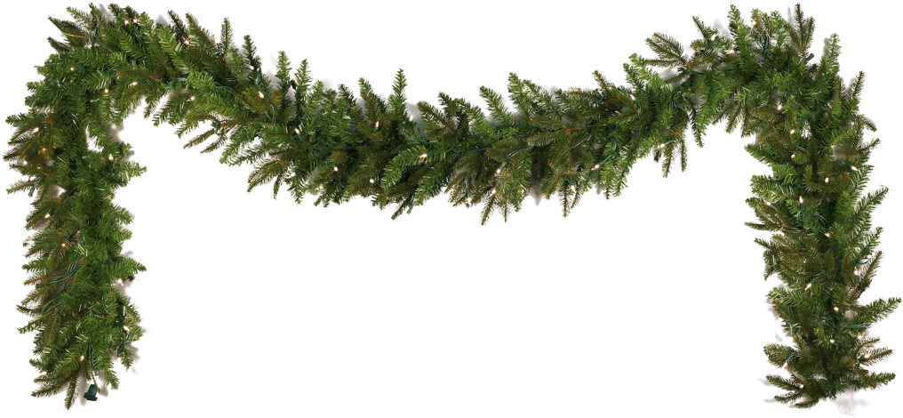 Garland Png File - Christmas Garland Png Clipart (1024x482), Png Download