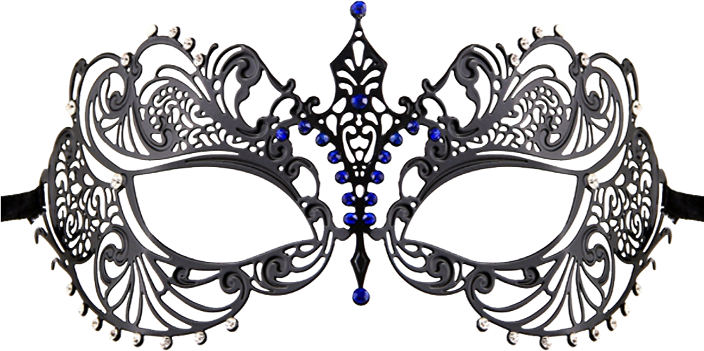 Mutli Color Series Laser Cut Metal Venetian Pretty - Masquerade Mask Transparent Clipart (1001x556), Png Download
