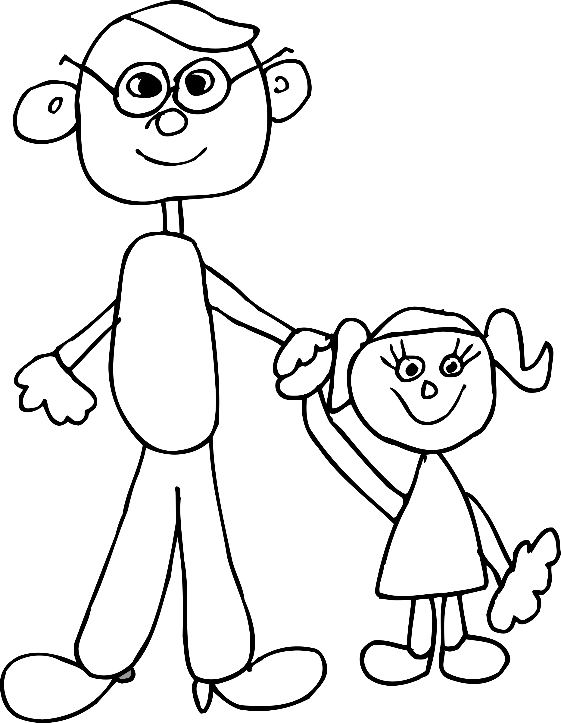 How To Set Use Dad Holding Daughters Hand Clipart - Png Download (636x900), Png Download