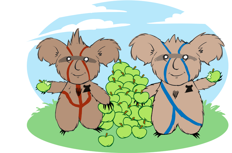 Koala Food Production Part - Cartoon Clipart (1000x600), Png Download