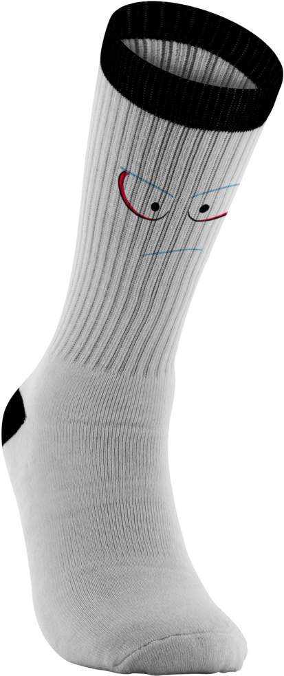 Ghost Face Socks - Sock Clipart (413x983), Png Download