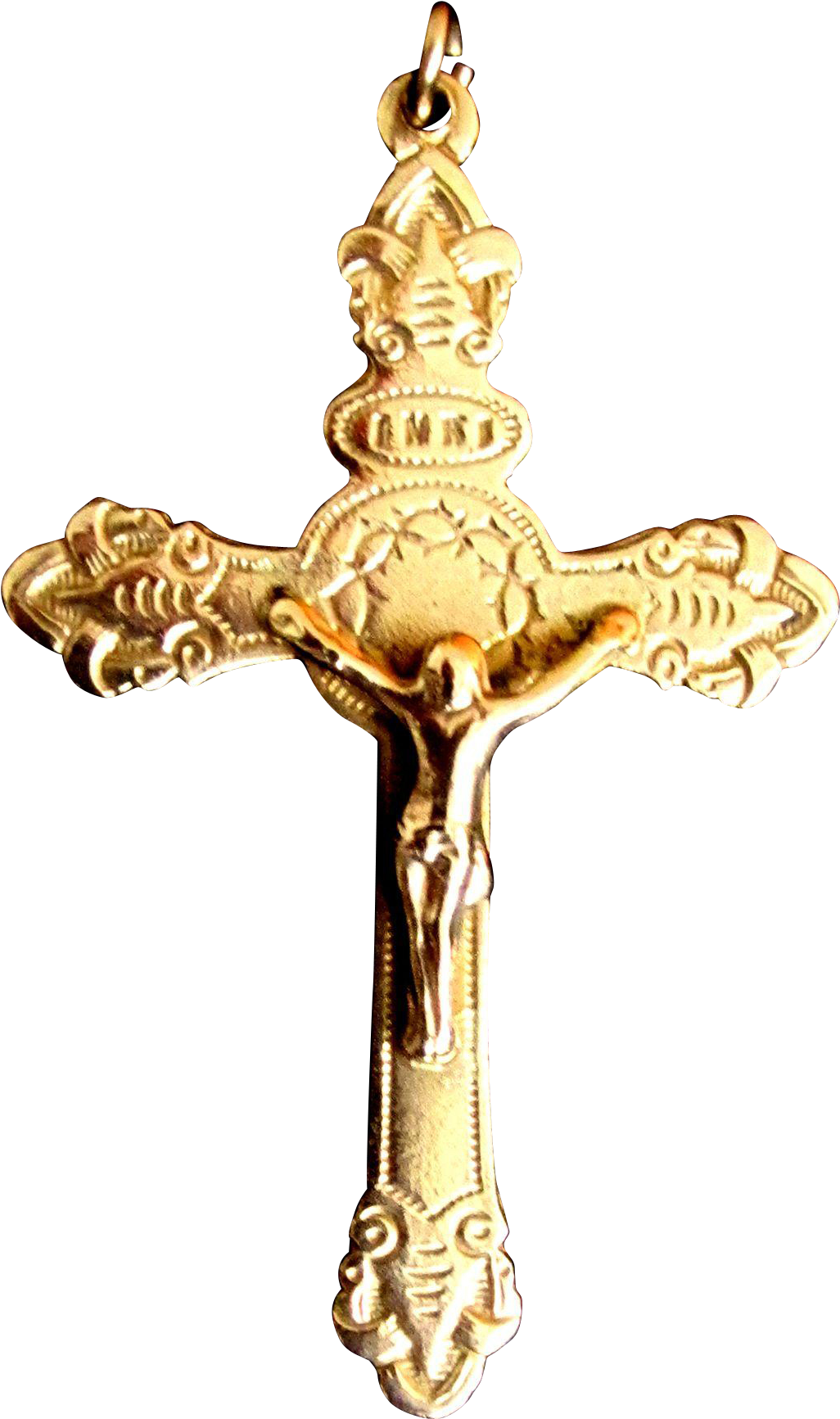 Ornate Cross Png - Solid Gold Cross Pendant Clipart (1732x1732), Png Download