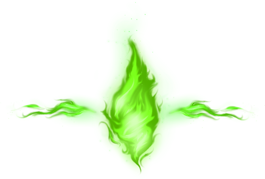 Green Smoke Png Photo - Green Fire No Background Clipart (1012x790), Png Download