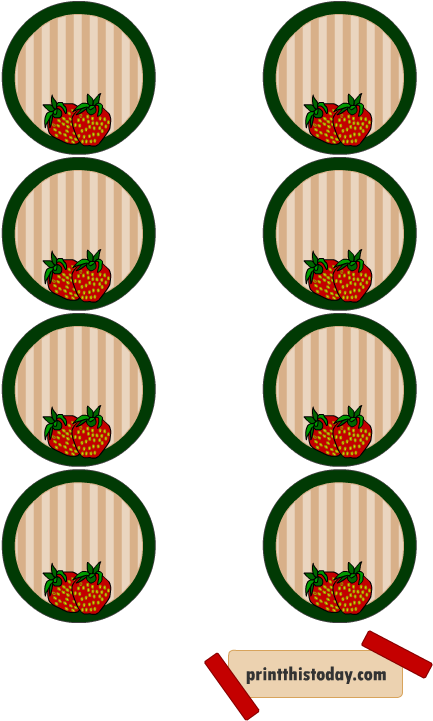 Strawberry Jar L - Emblem Clipart (612x792), Png Download